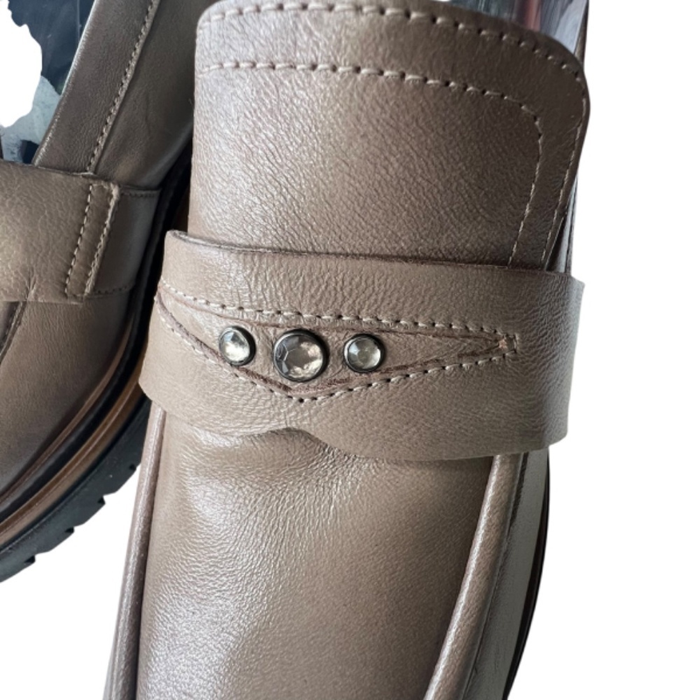 Miz Mooz Leather Loafers - Damian Taupe EU 39 (US 8.5-9) - Picture 2 of 11